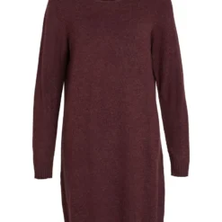 Vila LONGSLEEVE GEBREIDE JURK -Goedkope Fraaie Mod Winkel 14042768 Winetasting 999381 001