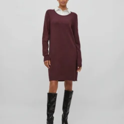 Vila LONGSLEEVE GEBREIDE JURK