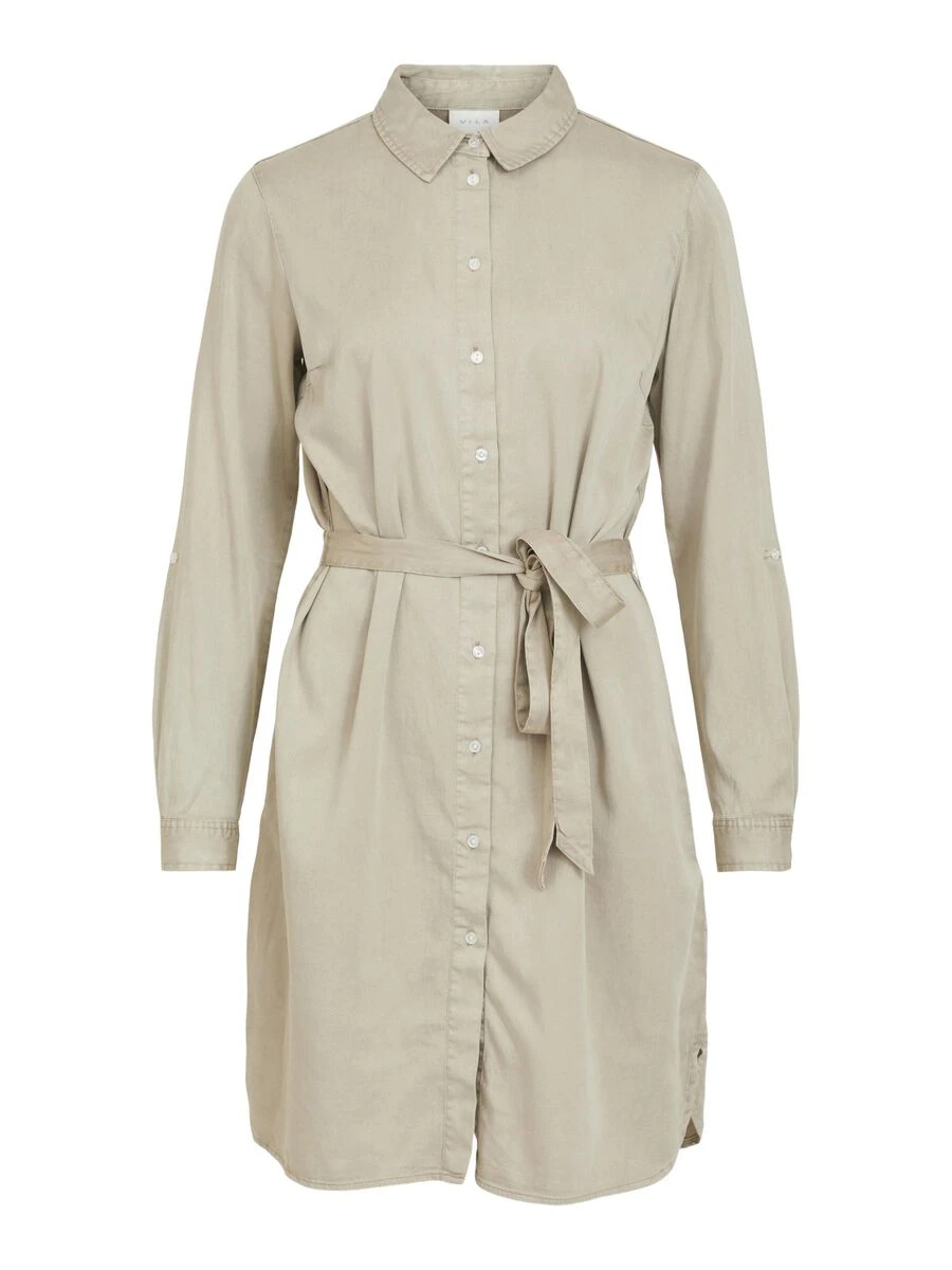 Vila STRIKKOORD IN DE TAILLE DENIM JURK 6 Vila STRIKKOORD IN DE TAILLE DENIM JURK - Afbeelding 6