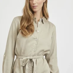 Vila STRIKKOORD IN DE TAILLE DENIM JURK 8 Vila STRIKKOORD IN DE TAILLE DENIM JURK -Goedkope Fraaie Mod Winkel 14054674 SimplyTaupe 006