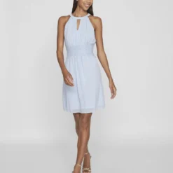 Vila HALTERNECK MINI JURK -Goedkope Fraaie Mod Winkel 14057364 KentuckyBlue 1038579 005