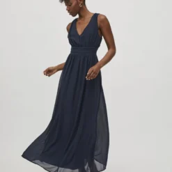 Vila STRIKKOORD OP DE RUG MAXI JURK -Goedkope Fraaie Mod Winkel 14059707 TotalEclipse 005