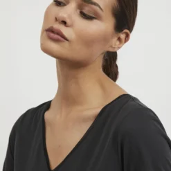 Vila KORTE MOUWEN MIDI JURK 8 Vila KORTE MOUWEN MIDI JURK -Goedkope Fraaie Mod Winkel 14067271 Black 006