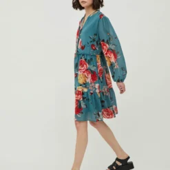 Vila RUCHES JURK MET LANGE MOUWEN -Goedkope Fraaie Mod Winkel 14067427 Fir 940961 005