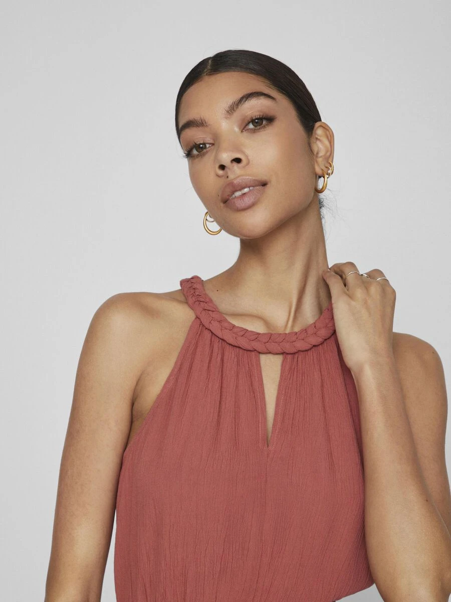 Vila GEVLOCHTEN MOUWLOZE JURK 3 Vila GEVLOCHTEN MOUWLOZE JURK - Afbeelding 3