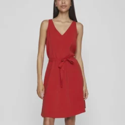 Vila KNOOPRIEM IN DE TAILLE MOUWLOZE JURK