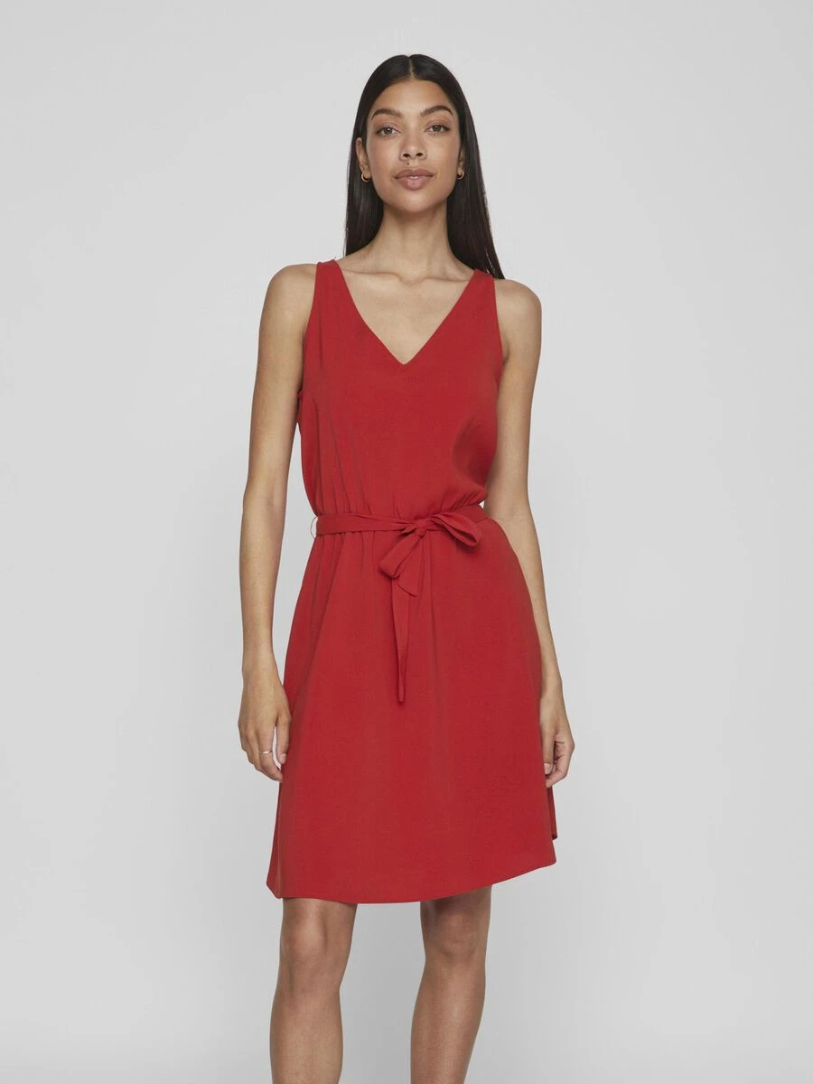 Vila KNOOPRIEM IN DE TAILLE MOUWLOZE JURK 1 Vila KNOOPRIEM IN DE TAILLE MOUWLOZE JURK