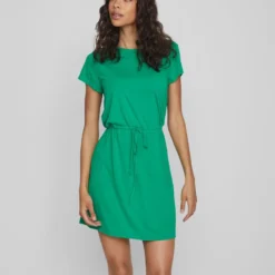 Vila STRIKCEINTUUR IN DE TAILLE MINI JURK