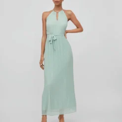 Vila GEPLOOID MAXI JURK 9 Vila GEPLOOID MAXI JURK -Goedkope Fraaie Mod Winkel 14071709 CameoGreen 005