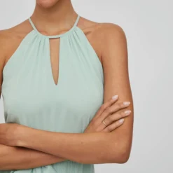 Vila GEPLOOID MAXI JURK 10 Vila GEPLOOID MAXI JURK -Goedkope Fraaie Mod Winkel 14071709 CameoGreen 007