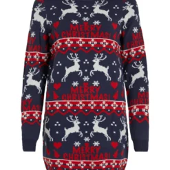 Vila GEBREIDE KERST JURK 11 Vila GEBREIDE KERST JURK -Goedkope Fraaie Mod Winkel 14071989 NavyBlazer 1000048 001