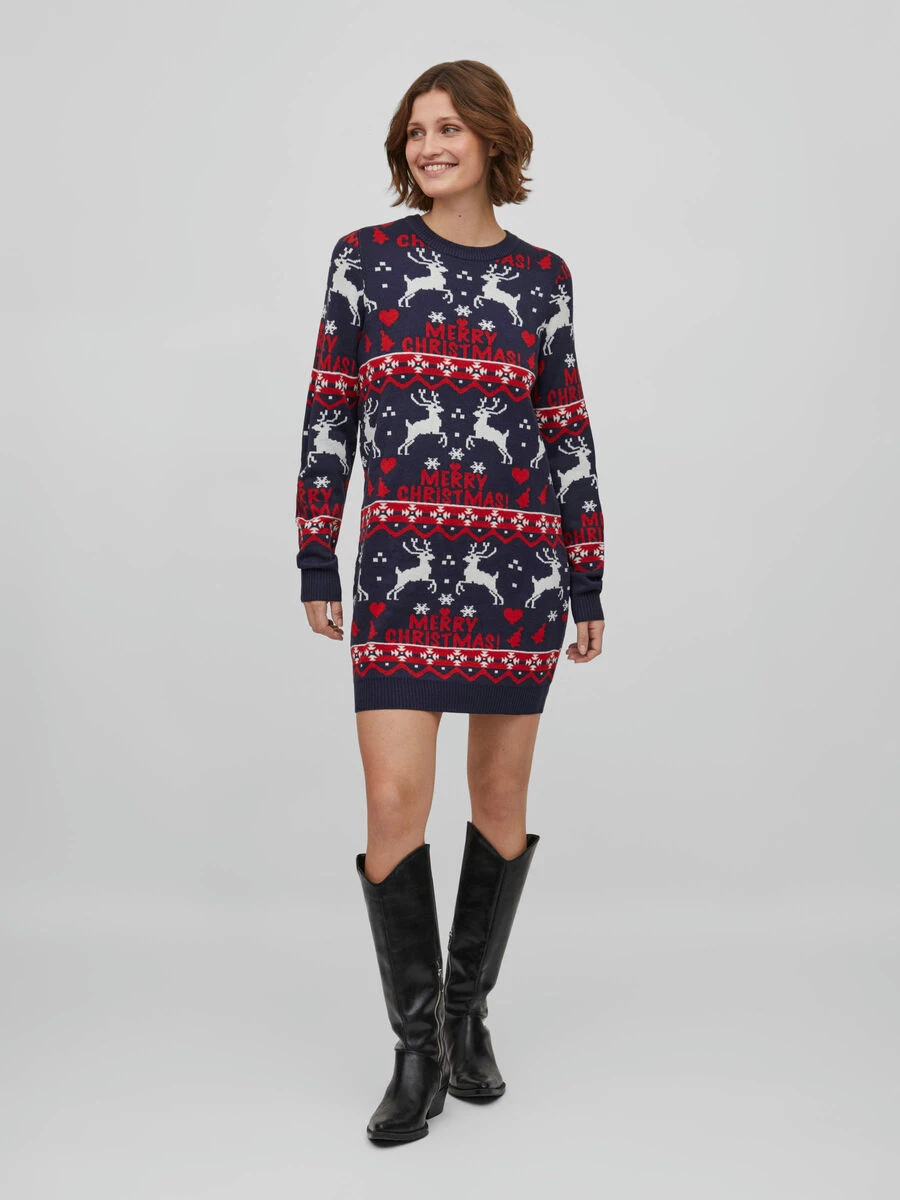 Vila GEBREIDE KERST JURK 4 Vila GEBREIDE KERST JURK - Afbeelding 4