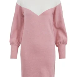 Vila VEELKLEURIG GEBREIDE JURK -Goedkope Fraaie Mod Winkel 14073980 Birch 933125 001