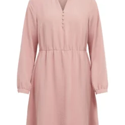 Vila V-HALS MET LANGE MOUWEN MINI JURK 11 Vila V-HALS MET LANGE MOUWEN MINI JURK -Goedkope Fraaie Mod Winkel 14074047 OldRose 001