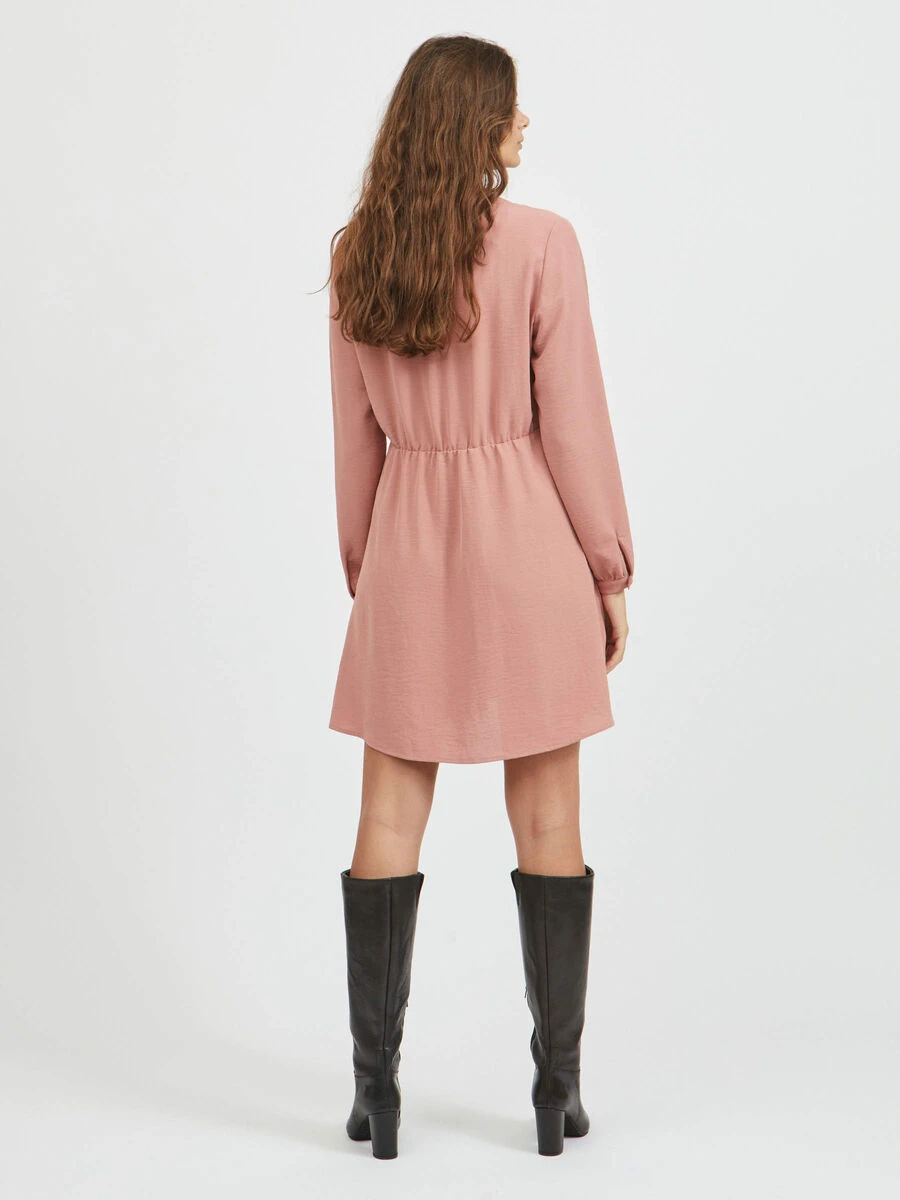 Vila V-HALS MET LANGE MOUWEN MINI JURK 2 Vila V-HALS MET LANGE MOUWEN MINI JURK - Afbeelding 2