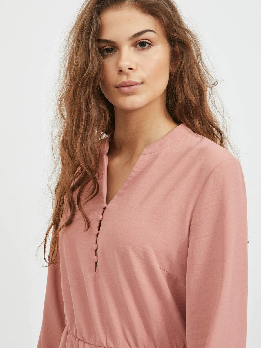 Vila V-HALS MET LANGE MOUWEN MINI JURK 3 Vila V-HALS MET LANGE MOUWEN MINI JURK - Afbeelding 3