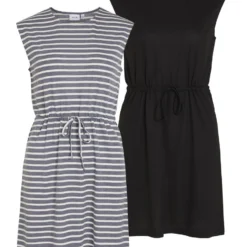 Vila PETITE - 2-PACK JURK -Goedkope Fraaie Mod Winkel 14074326 Black 932996 001