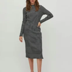 Vila LANGE MOUWEN BODYCON JURK -Goedkope Fraaie Mod Winkel 14074533 Black 981865 005