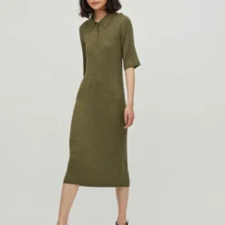 Vila KORTE MOUWEN GEBREIDE JURK