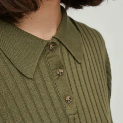 Vila KORTE MOUWEN GEBREIDE JURK -Goedkope Fraaie Mod Winkel 14074668 FourLeafClover 006