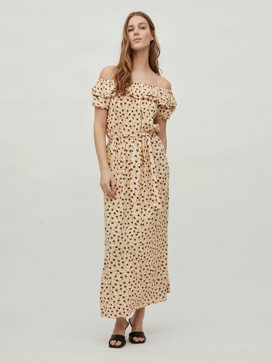 Vila OFF-SHOULDER MAXI JURK