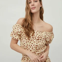 Vila OFF-SHOULDER MAXI JURK 8 Vila OFF-SHOULDER MAXI JURK -Goedkope Fraaie Mod Winkel 14075383 Sunlight 940968 006