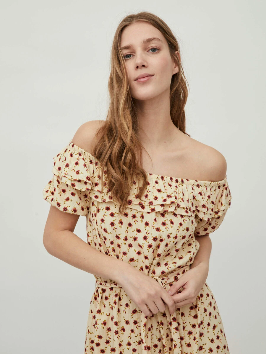 Vila OFF-SHOULDER MAXI JURK 3 Vila OFF-SHOULDER MAXI JURK - Afbeelding 3