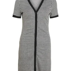 Vila KNOOP JURK MET KORTE MOUWEN -Goedkope Fraaie Mod Winkel 14075420 Black 941174 001