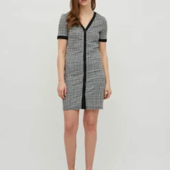 Vila KNOOP JURK MET KORTE MOUWEN