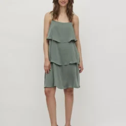 Vila GELAAGDE MINI JURK -Goedkope Fraaie Mod Winkel 14075425 LaurelWreath 005