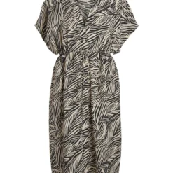 Vila KNOOPRIEM IN DE TAILLE JURK MET KORTE MOUWEN -Goedkope Fraaie Mod Winkel 14075536 Birch 942021 001
