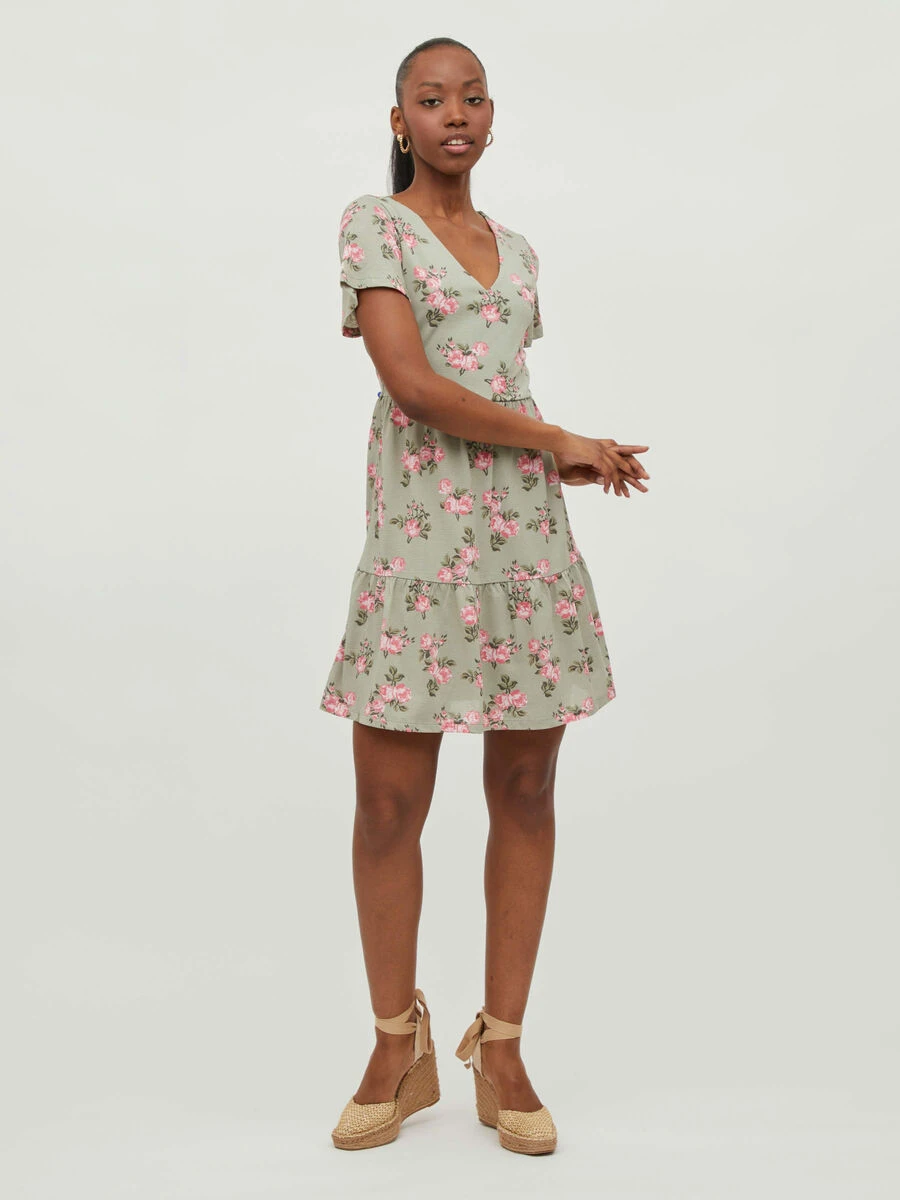 Vila PETITE - KORTE MOUWEN KNIELENGTE JURK 4 Vila PETITE - KORTE MOUWEN KNIELENGTE JURK - Afbeelding 4