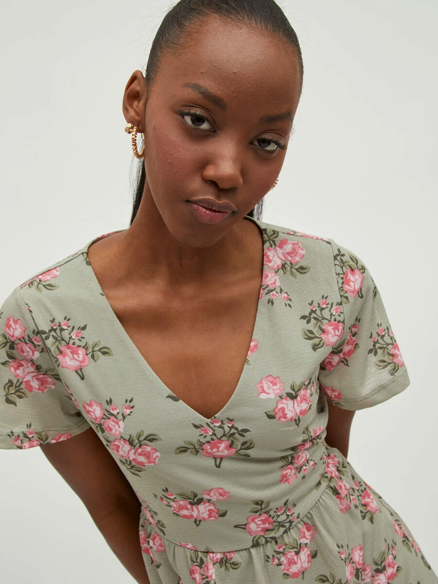 Vila PETITE - KORTE MOUWEN KNIELENGTE JURK 3 Vila PETITE - KORTE MOUWEN KNIELENGTE JURK - Afbeelding 3