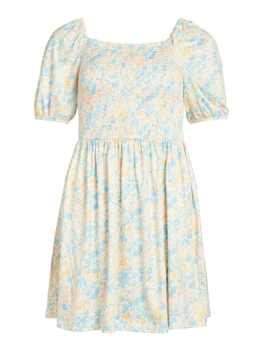 Vila PETITE - GESMOKTE JURK MET KORTE MOUWEN 6 Vila PETITE - GESMOKTE JURK MET KORTE MOUWEN - Afbeelding 6