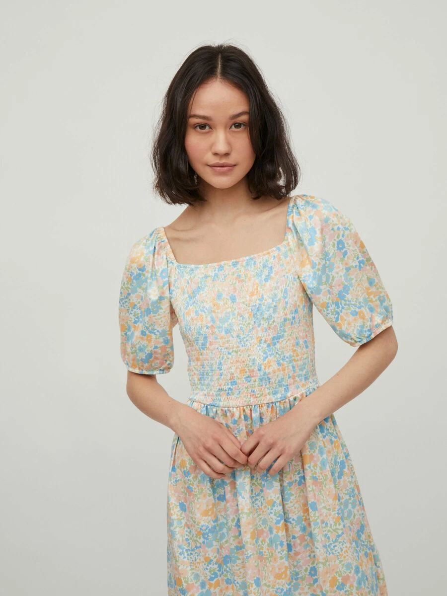 Vila PETITE - GESMOKTE JURK MET KORTE MOUWEN 3 Vila PETITE - GESMOKTE JURK MET KORTE MOUWEN - Afbeelding 3