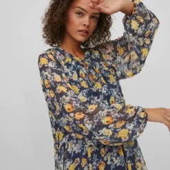 Vila GEDESSINEERD MINI JURK 8 Vila GEDESSINEERD MINI JURK -Goedkope Fraaie Mod Winkel 14075768 NavyBlazer 972830 006