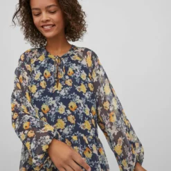 Vila GEDESSINEERD MINI JURK 10 Vila GEDESSINEERD MINI JURK -Goedkope Fraaie Mod Winkel 14075768 NavyBlazer 972830 007