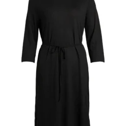 Vila 3/4-MOUWEN KNIELENGTE JURK -Goedkope Fraaie Mod Winkel 14075814 Black 001