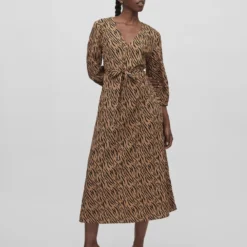 Vila 3/4 MOUWEN MIDI JURK