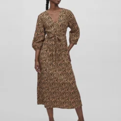 Vila 3/4 MOUWEN MIDI JURK 9 Vila 3/4 MOUWEN MIDI JURK -Goedkope Fraaie Mod Winkel 14075888 ToastedCoconut 949901 005