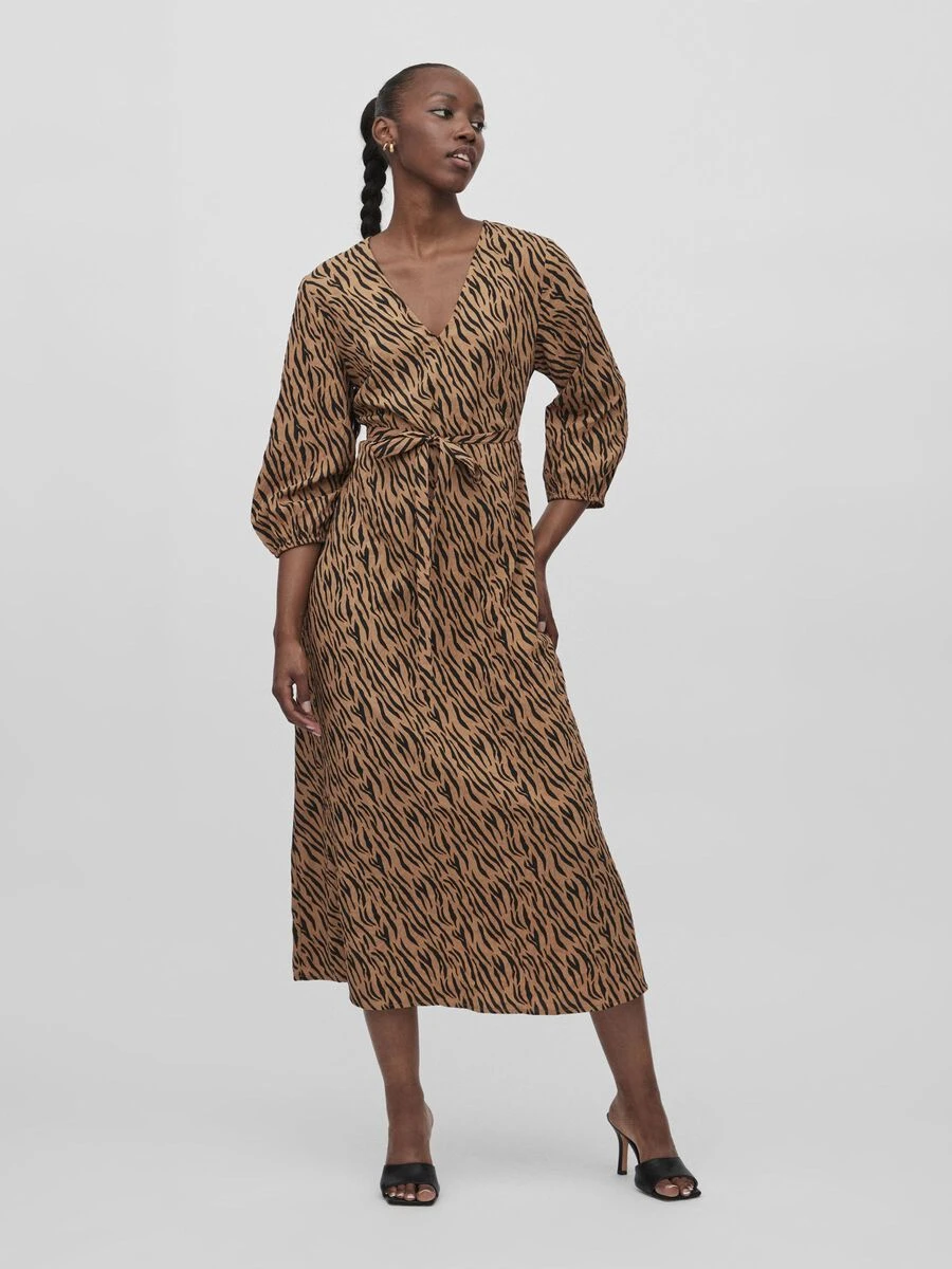 Vila 3/4 MOUWEN MIDI JURK 4 Vila 3/4 MOUWEN MIDI JURK - Afbeelding 4