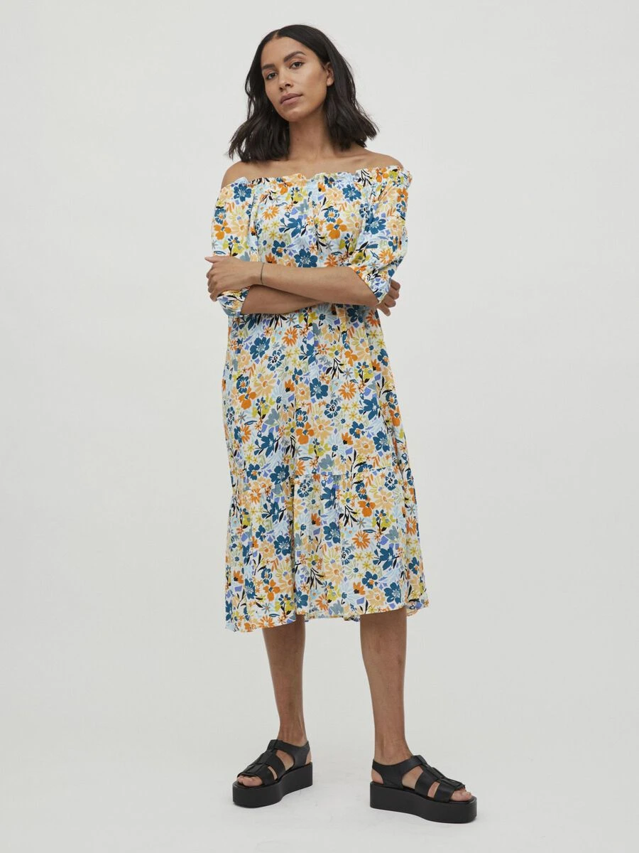 Vila GEBLOEMDE MAXI JURK 1 Vila GEBLOEMDE MAXI JURK