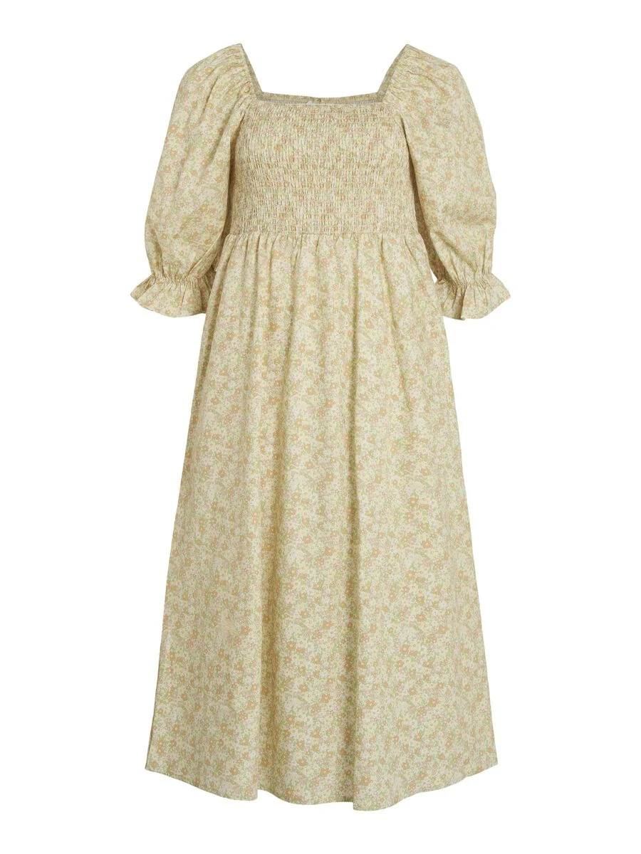 Vila KORTE MOUWEN GESMOKTE JURK 5 Vila KORTE MOUWEN GESMOKTE JURK - Afbeelding 5