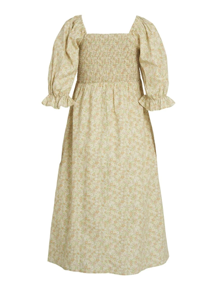 Vila KORTE MOUWEN GESMOKTE JURK 6 Vila KORTE MOUWEN GESMOKTE JURK - Afbeelding 6