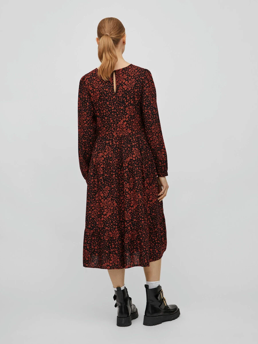 Vila GEDESSINEERD MIDI JURK 2 Vila GEDESSINEERD MIDI JURK - Afbeelding 2