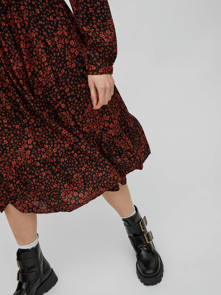 Vila GEDESSINEERD MIDI JURK 3 Vila GEDESSINEERD MIDI JURK - Afbeelding 3