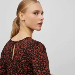 Vila GEDESSINEERD MIDI JURK 10 Vila GEDESSINEERD MIDI JURK -Goedkope Fraaie Mod Winkel 14077056 Black 1018640 007