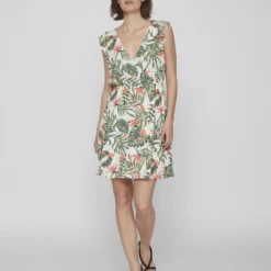 Vila MOUWLOOS KORTE JURK 9 Vila MOUWLOOS KORTE JURK -Goedkope Fraaie Mod Winkel 14077312 SnowWhite 1056957 005