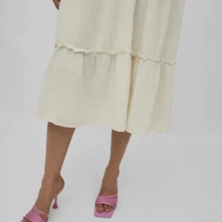 Vila RUCHE MIDI JURK 8 Vila RUCHE MIDI JURK -Goedkope Fraaie Mod Winkel 14077436 Birch 006