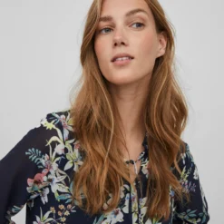 Vila RUCHEDETAILS KORTE JURK -Goedkope Fraaie Mod Winkel 14078426 NavyBlazer 966723 006